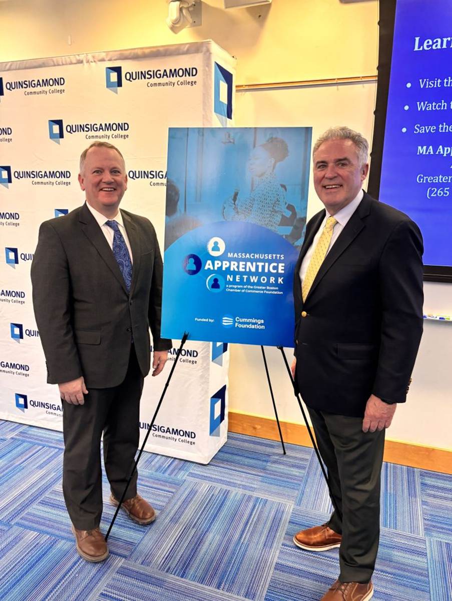 Worcester Regional Chamber of Commerce as a member of the Massachusetts Apprenticeship Network, forging a state-wide effort to expand the adoption of apprenticeships and support employers!